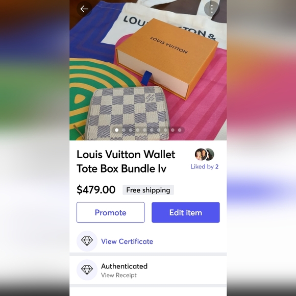 Louis Vuitton Authentic Checkered Wallet Zippy - Picture 6 of 6